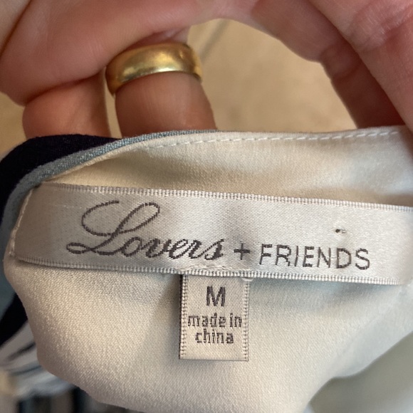 LOVERS + FRIENDS Dreamland Dress White Blue Striped - Picture 10 of 11